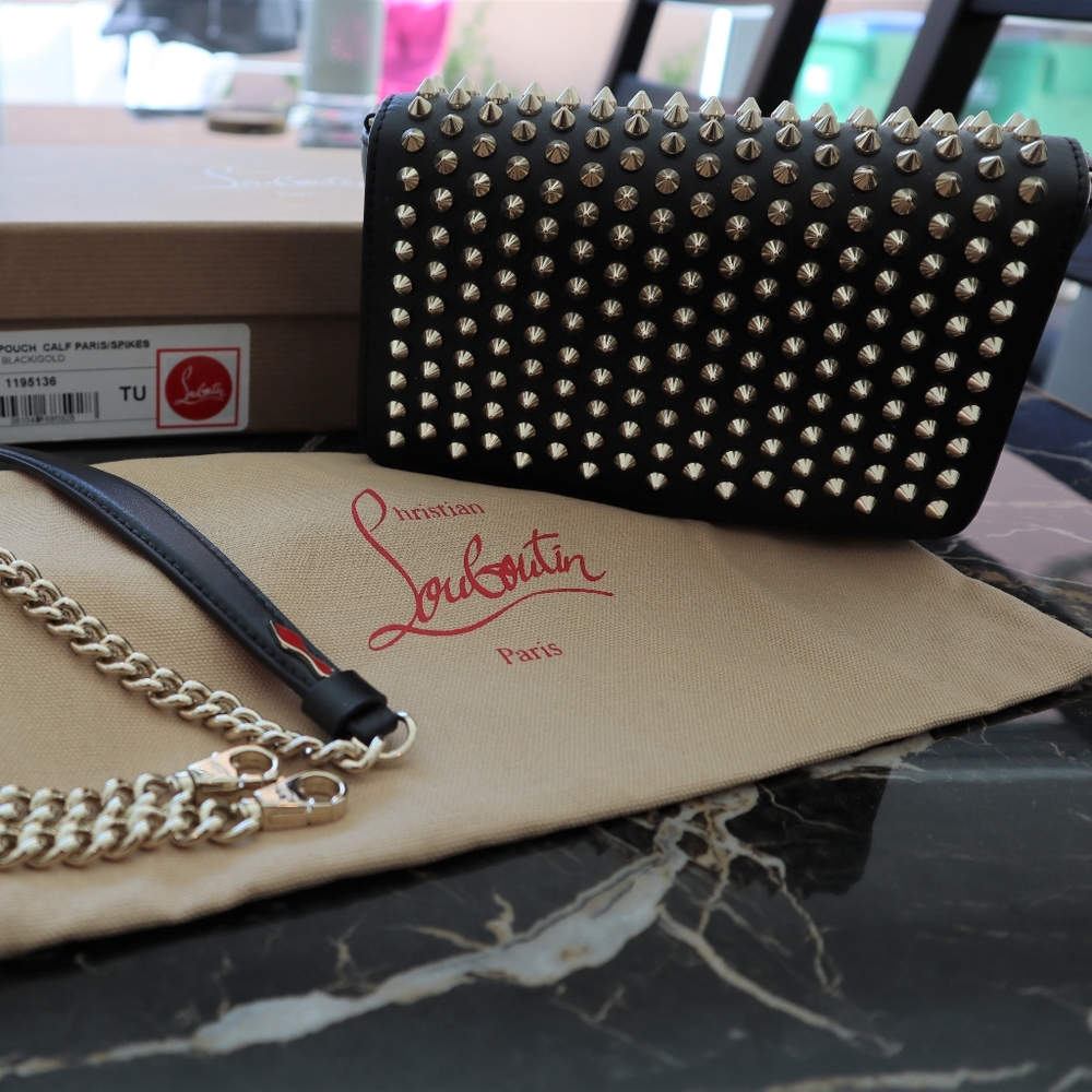CHRISTIAN LOUBOUTIN Zoompouch Spikes Clutch Bag